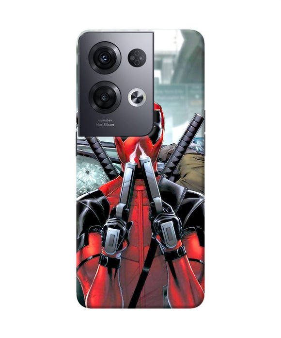 Deadpool with gun Oppo Reno8 Pro Back Cover