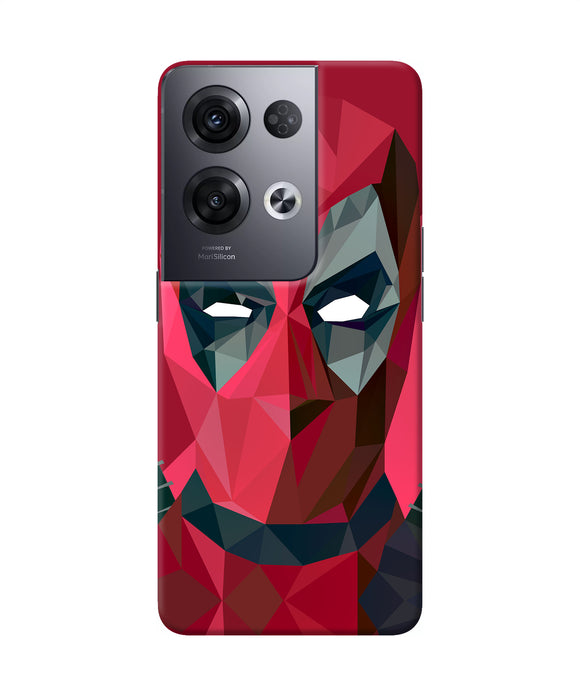 Abstract deadpool full mask Oppo Reno8 Pro Back Cover