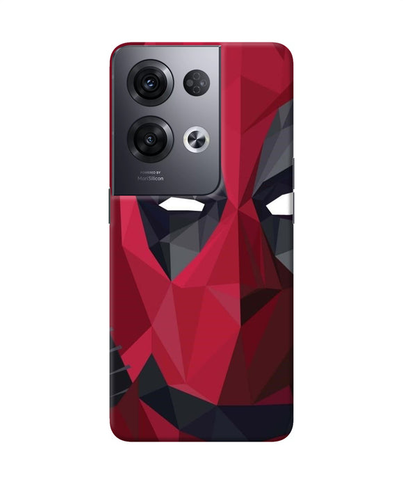 Abstract deadpool half mask Oppo Reno8 Pro Back Cover