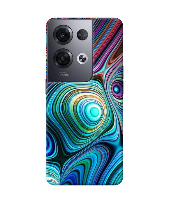 Abstract coloful waves Oppo Reno8 Pro Back Cover