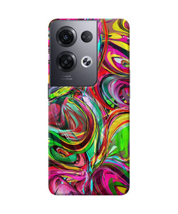 Abstract colorful ink Oppo Reno8 Pro Back Cover