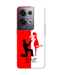 Love propose red and white Oppo Reno8 Pro Back Cover