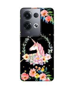 Unicorn flower Oppo Reno8 Pro Back Cover