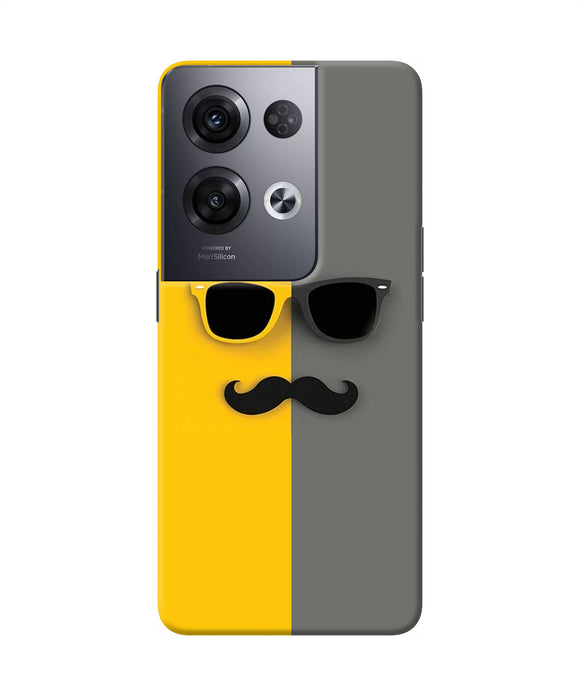 Mustache glass Oppo Reno8 Pro Back Cover