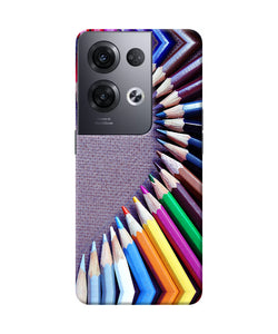 Color pencil half heart Oppo Reno8 Pro Back Cover