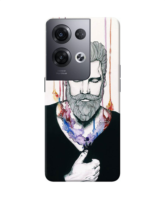 Beard man character Oppo Reno8 Pro Back Cover