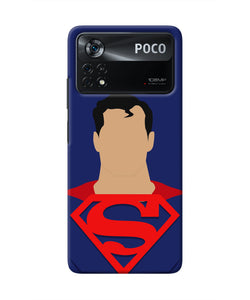 Superman Cape Poco X4 Pro Real 4D Back Cover