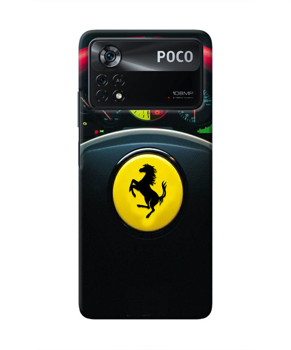 Ferrari Steeriing Wheel Poco X4 Pro Real 4D Back Cover