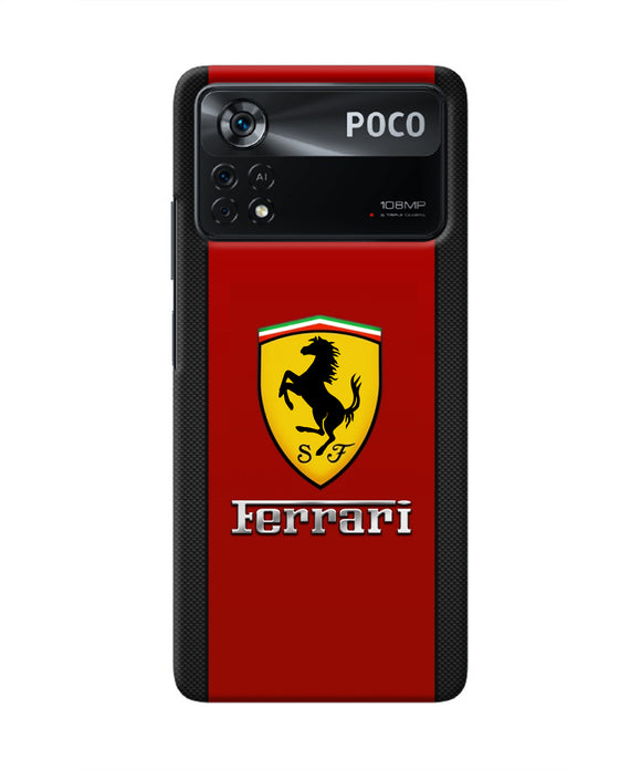 Ferrari Abstract Poco X4 Pro Real 4D Back Cover