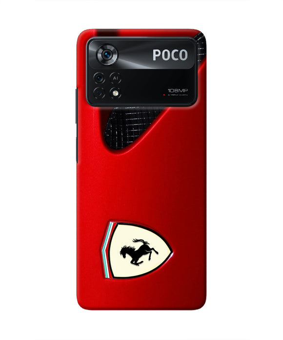 Ferrari Hood Poco X4 Pro Real 4D Back Cover