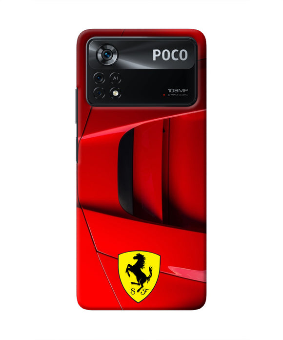 Ferrari Car Poco X4 Pro Real 4D Back Cover