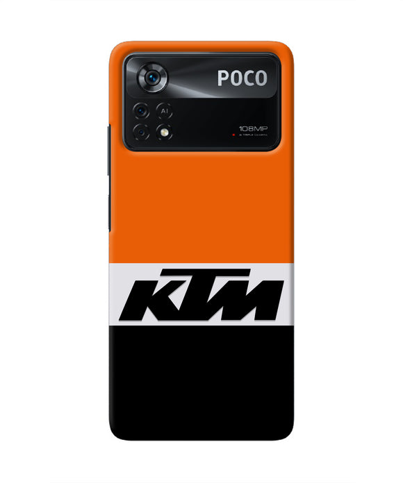 KTM Colorblock Poco X4 Pro Real 4D Back Cover