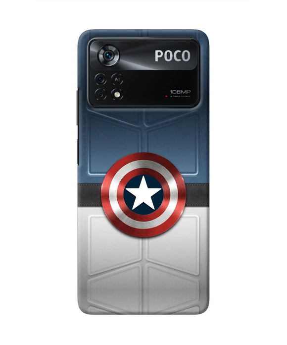 Captain America Suit Poco X4 Pro Real 4D Back Cover