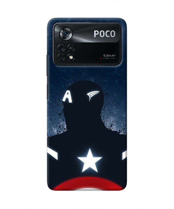Captain america Shield Poco X4 Pro Real 4D Back Cover
