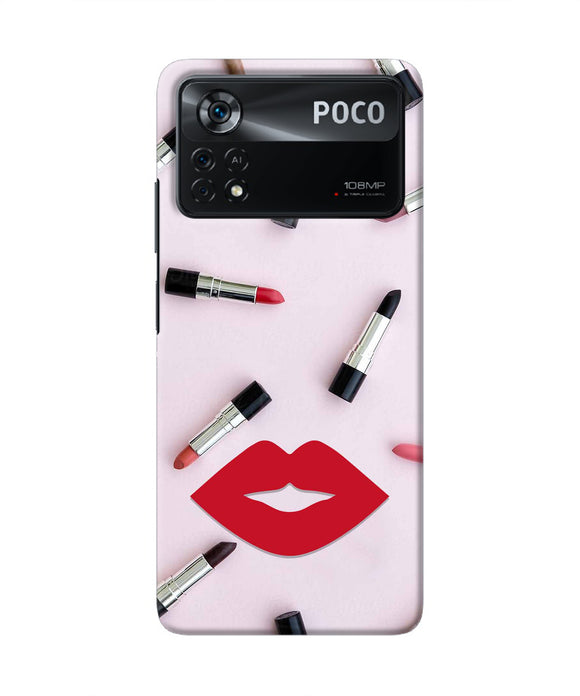 Lips Lipstick Shades Poco X4 Pro Real 4D Back Cover