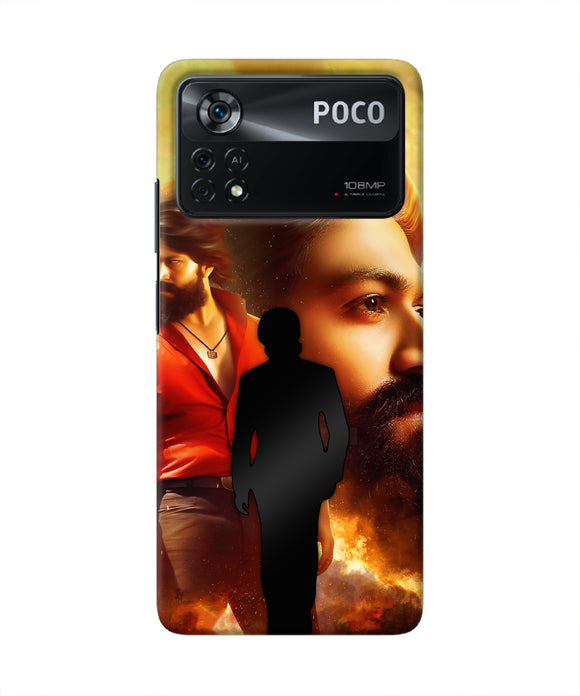 Rocky Bhai Walk Poco X4 Pro Real 4D Back Cover