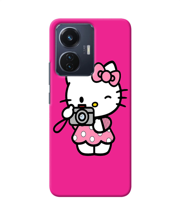 Hello kitty cam pink Vivo T1 44W Back Cover