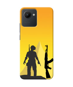 PUBG Silhouette Realme C30 Real 4D Back Cover