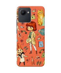 Canvas little girl print Realme C30 Back Cover