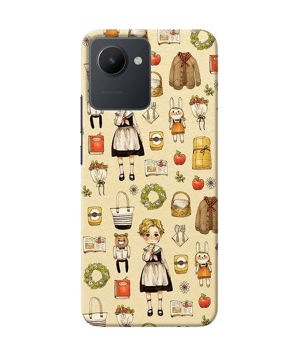 Canvas girl print Realme C30 Back Cover