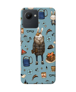 Canvas rabbit print Realme C30 Back Cover