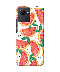 Abstract orange print Realme C30 Back Cover