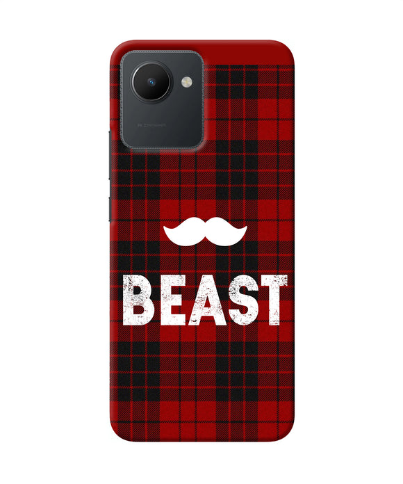 Beast red square Realme C30 Back Cover