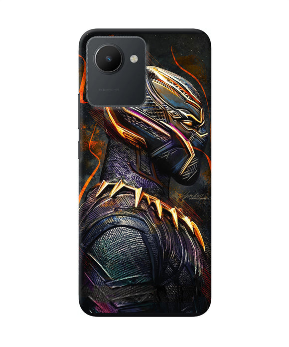 Black panther side face Realme C30 Back Cover