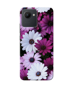 White violet flowers Realme C30 Back Cover