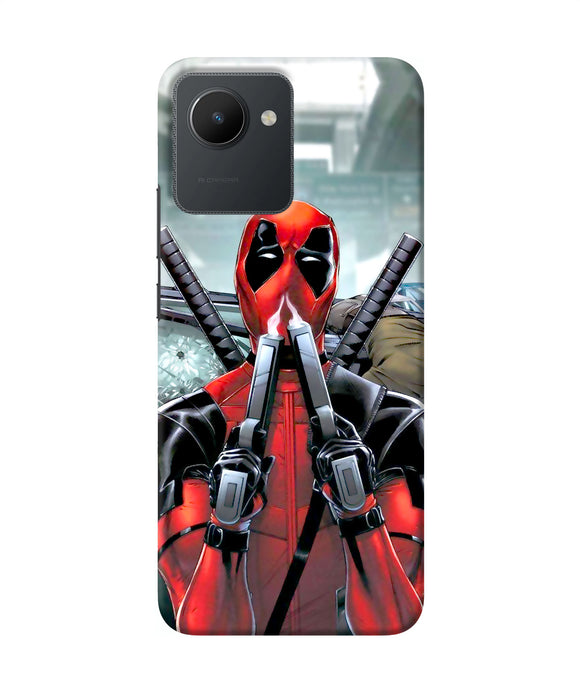 Deadpool with gun Realme C30 Back Cover