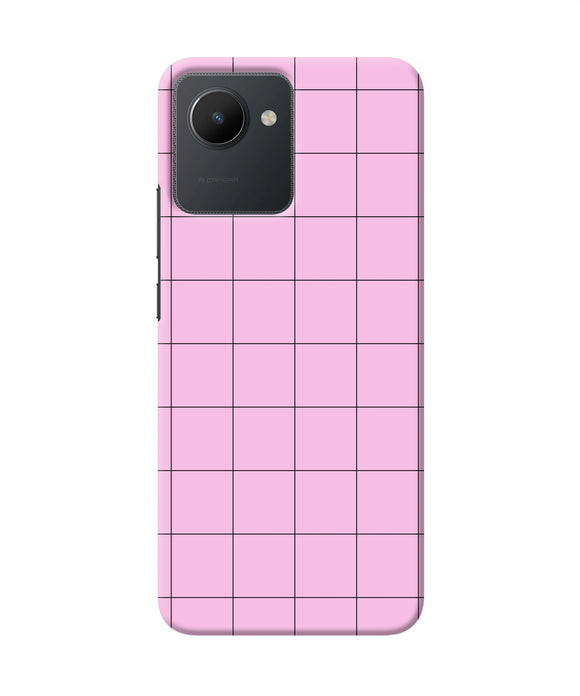 Pink square print Realme C30 Back Cover