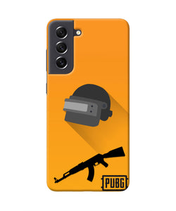 PUBG Helmet and Gun Samsung S21 FE 5G Real 4D Back Cover