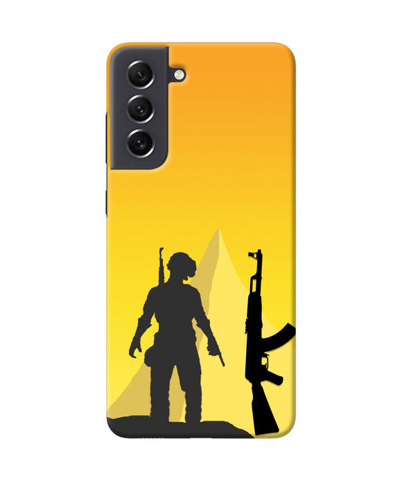 PUBG Silhouette Samsung S21 FE 5G Real 4D Back Cover