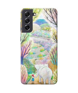 Natual elephant girl Samsung S21 FE 5G Back Cover