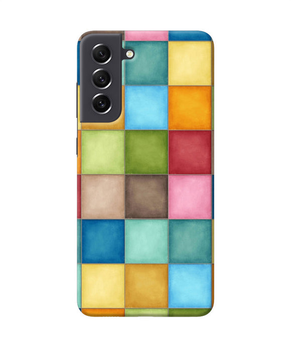 Abstract colorful squares Samsung S21 FE 5G Back Cover