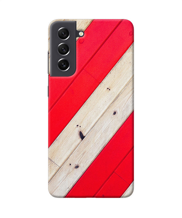 Abstract red brown wooden Samsung S21 FE 5G Back Cover