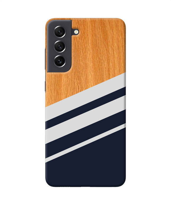 Black and white wooden Samsung S21 FE 5G Back Cover