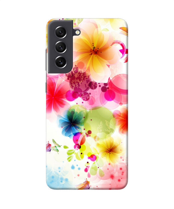 Flowers print Samsung S21 FE 5G Back Cover