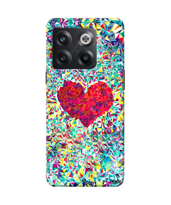 Red heart print OnePlus 10T 5G Back Cover