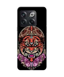 Abstract tiger OnePlus 10T 5G Back Cover