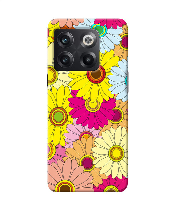 Abstract colorful flowers OnePlus 10T 5G Back Cover