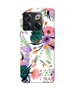 Abstract flowers print OnePlus 10T 5G Back Cover