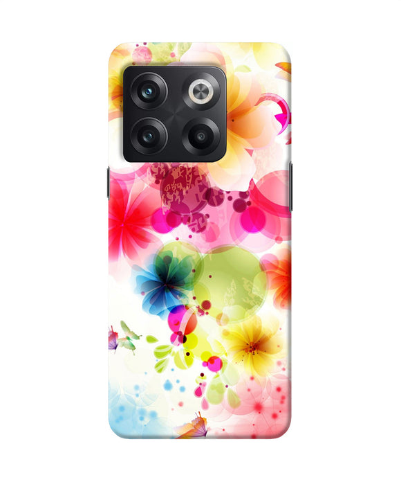 Flowers print OnePlus 10T 5G Back Cover