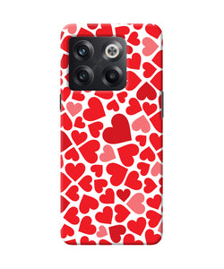 Red heart canvas print OnePlus 10T 5G Back Cover