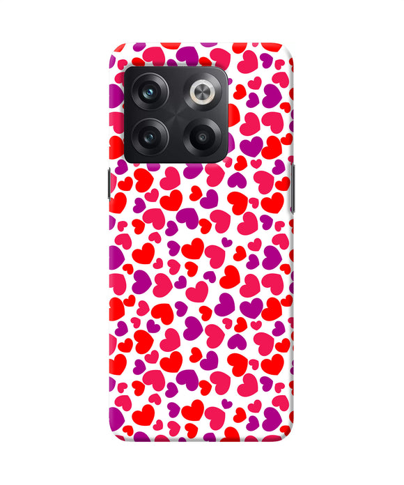 Red heart canvas print OnePlus 10T 5G Back Cover