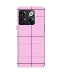 Pink square print OnePlus 10T 5G Back Cover