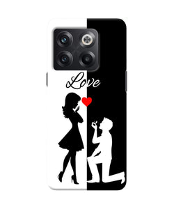 Love propose black and white OnePlus 10T 5G Back Cover