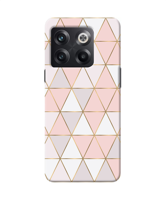 Abstract pink triangle pattern OnePlus 10T 5G Back Cover