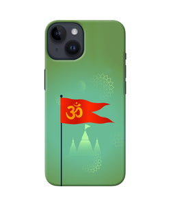 Om Flag Ram Mandir iPhone 14 Back Cover