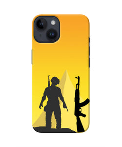 PUBG Silhouette iPhone 14 Real 4D Back Cover